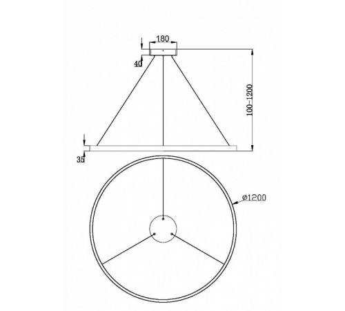 Подвесная люстра Maytoni Rim MOD058PL-L65BS3K