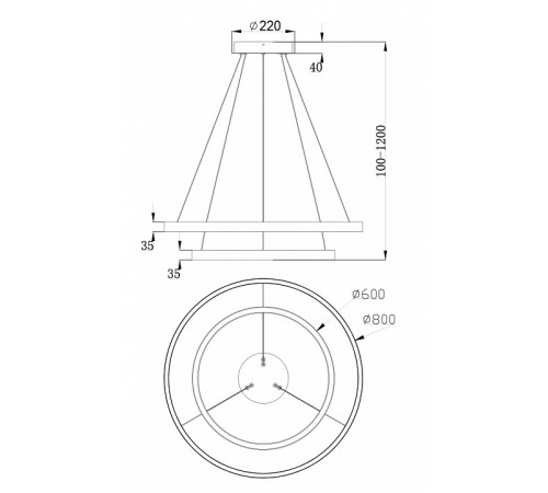 Подвесной светильник Maytoni Rim MOD058PL-L74BS4K Подвесной светильник Maytoni Rim MOD058PL-L74BS4K
