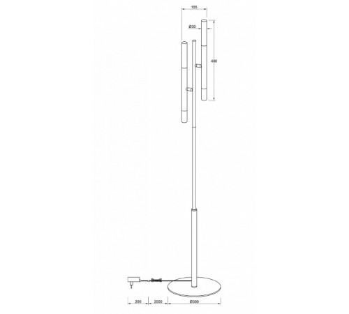 Торшер Maytoni Vigo MOD070FL-02B Торшер Maytoni Vigo MOD070FL-02B