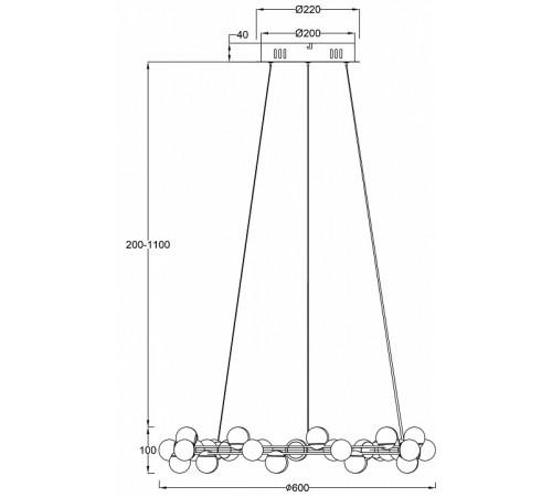 Подвесная люстра Maytoni Tessara MOD081PL-L50G3K Подвесная люстра Maytoni Tessara MOD081PL-L50G3K