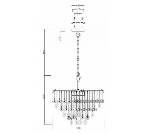 Подвесная люстра Maytoni Linn MOD091PL-05G Подвесная люстра Maytoni Linn MOD091PL-05G