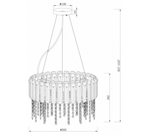 Подвесная люстра Maytoni Hail MOD097PL-06CH Подвесная люстра Maytoni Hail MOD097PL-06CH