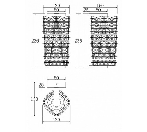 Настенный светильник Maytoni Coil MOD124WL-L6CH3K Настенный светильник Maytoni Coil MOD124WL-L6CH3K