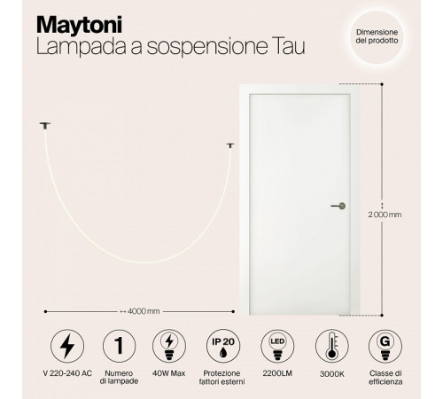 Подвесной светильник Maytoni Tau MOD146PL-L40B3K Подвесной светильник Maytoni Tau MOD146PL-L40B3K