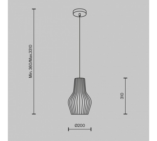 Подвесной светильник Maytoni Roots MOD191PL-01W
