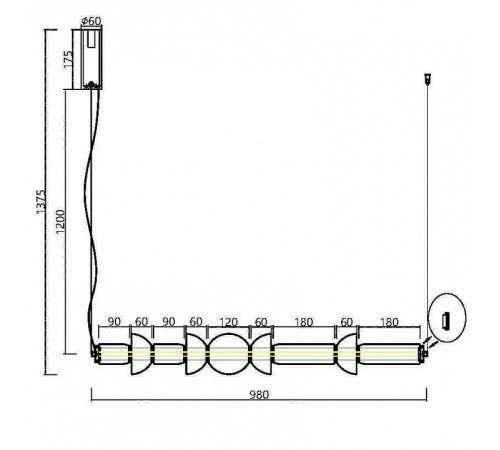Подвесной светильник Maytoni Cosmo MOD210PL-L39B3K