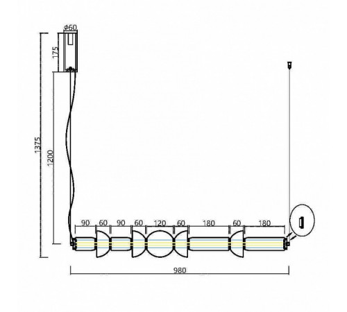 Подвесной светильник Maytoni Cosmo MOD210PL-L39BS3K