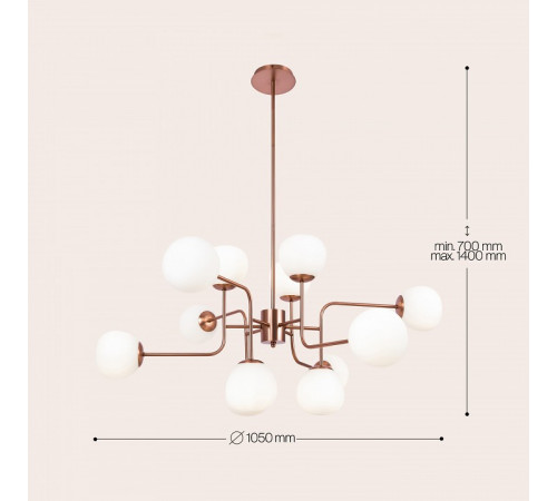 Подвесная люстра Maytoni Erich MOD221-PL-12-G Подвесная люстра Maytoni Erich MOD221-PL-12-G