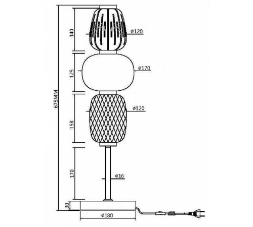 Настольная лампа Maytoni Pattern MOD267TL-L28G3K