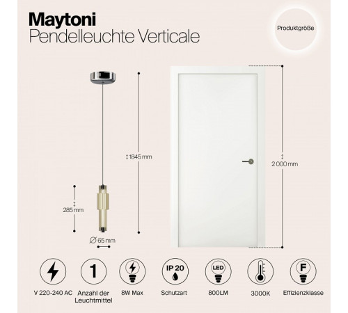 Подвесной светильник Maytoni Verticale MOD308PL-L9CG3K