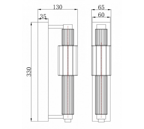 Настенный светильник Maytoni Verticale MOD308WL-L9CH3K