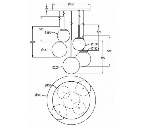 Подвесной светильник Maytoni Basic form MOD321PL-05G1 Подвесной светильник Maytoni Basic form MOD321PL-05G1