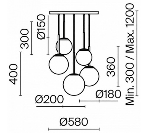 Подвесной светильник Maytoni Basic form MOD321PL-05W Подвесной светильник Maytoni Basic form MOD321PL-05W