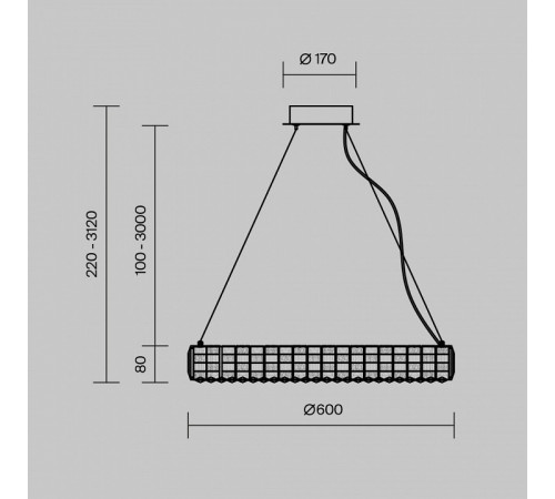 Подвесная люстра Maytoni Castello MOD335PL-L30CH3K Подвесная люстра Maytoni Castello MOD335PL-L30CH3K