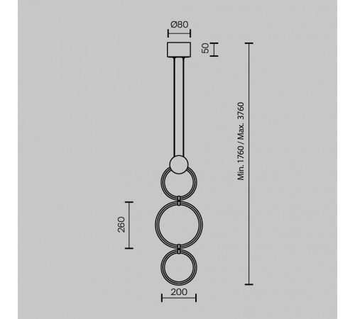 Подвесной светильник Maytoni Link MOD357PL-L20BS3K