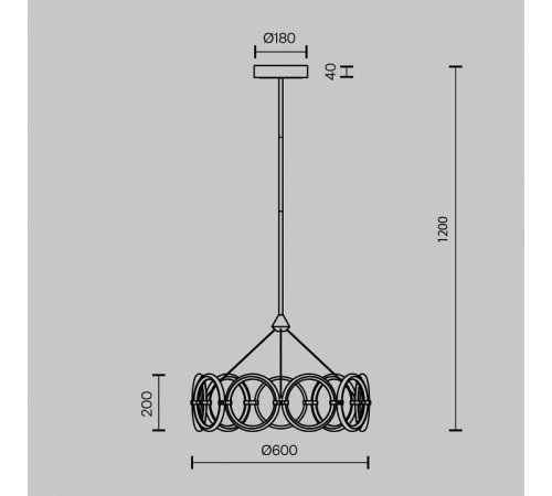 Подвесная люстра Maytoni Link MOD357PL-L40BS3K Подвесная люстра Maytoni Link MOD357PL-L40BS3K