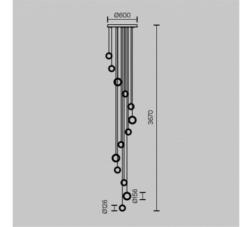 Каскадная люстра Maytoni Pharao MOD361PL-L58BS3K Каскадная люстра Maytoni Pharao MOD361PL-L58BS3K