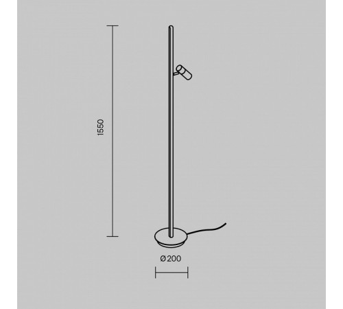 Торшер Maytoni Thin MOD395FL-L28BS3K Торшер Maytoni Thin MOD395FL-L28BS3K