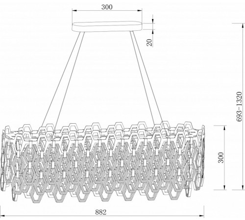 Подвесная люстра Maytoni Tissage MOD490PL-10G Подвесная люстра Maytoni Tissage MOD490PL-10G