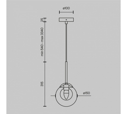 Подвесной светильник Maytoni Basic form MOD521PL-01G1