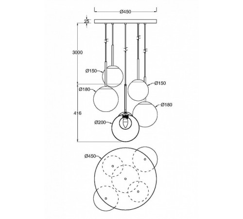 Подвесная люстра Maytoni Basic form MOD521PL-05G