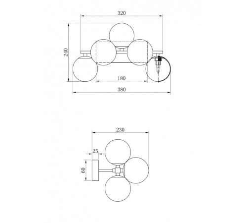 Потолочная люстра Maytoni Dallas MOD547WL-05G Потолочная люстра Maytoni Dallas MOD547WL-05G