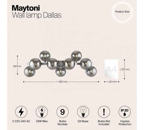 Бра Maytoni Dallas MOD547WL-09CH Бра Maytoni Dallas MOD547WL-09CH