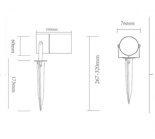 Ландшафтный светильник Maytoni Scope O025FL-01B