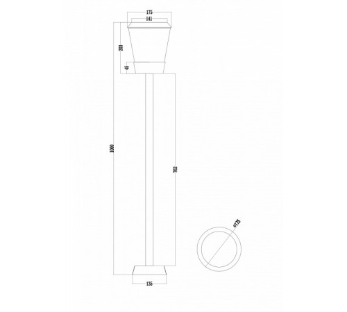 Ландшафтный светильник Maytoni Faro O039FL-01B