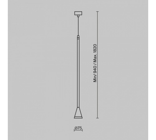 Подвесной светильник Maytoni Technical Pendant Arrow P064PL-01B-1