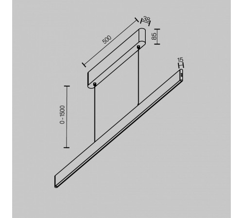 Линейный подвесной светильник Maytoni Ephoria P109PL-36W2.7-6K-BS