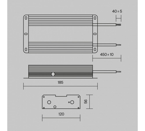 Блок питания Maytoni Power Supply Magnetic PSL008-480W-48V-IP67 Блок питания Maytoni Power Supply Magnetic PSL008-480W-48V-IP67