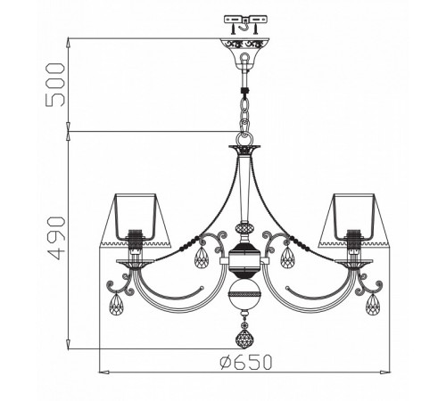 Подвесная люстра Maytoni Soffia RC093-PL-06-R
