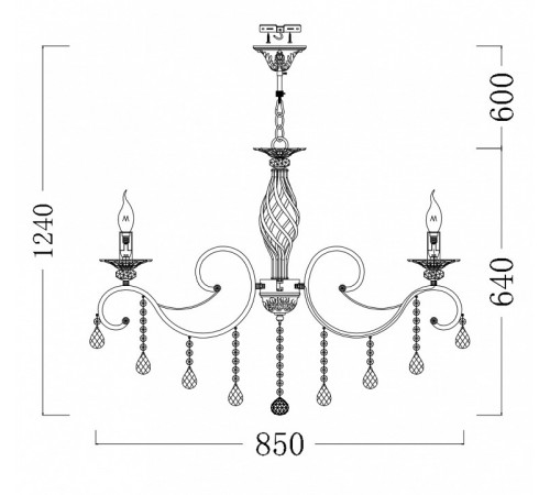 Подвесная люстра Maytoni Grace RC247-PL-10-R Подвесная люстра Maytoni Grace RC247-PL-10-R