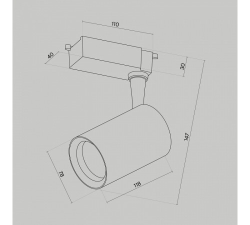 Трековый светильник Maytoni Technical Vuoro TR003-1-10W3K-M-B Трековый светильник Maytoni Technical Vuoro TR003-1-10W3K-M-B