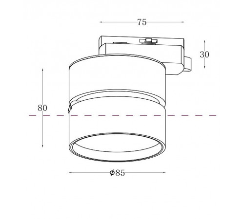 Трековый светильник Maytoni ONDA TR007-1-12W4K-B Трековый светильник Maytoni ONDA TR007-1-12W4K-B