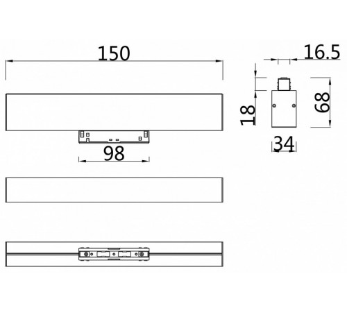 Трековый светильник Maytoni Technical BASIS TR012-2-7W3K-W