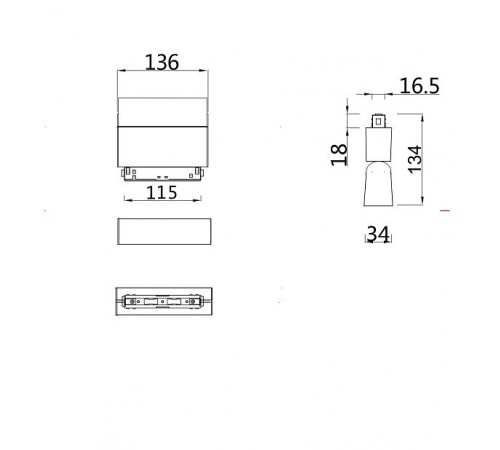 Трековый светильник Maytoni Technical Basis Rot TR013-2-10W3K-B-1 Трековый светильник Maytoni Technical Basis Rot TR013-2-10W3K-B-1
