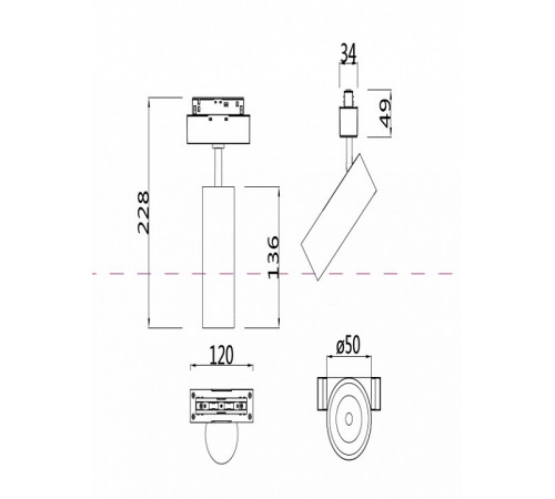 Трековый светильник Maytoni Focus LED  TR019-2-10W3K-W