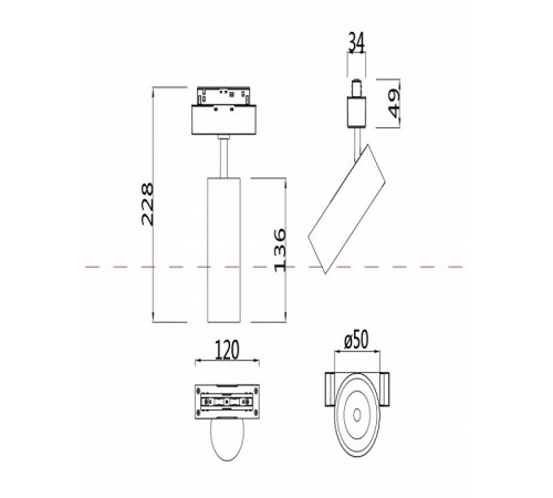 Трековый светильник Maytoni Focus LED TR019-2-10W4K-MG Трековый светильник Maytoni Focus LED TR019-2-10W4K-MG