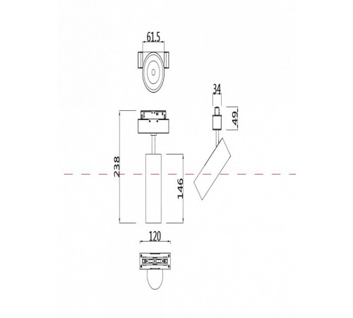 Трековый светильник Maytoni Focus LED  TR019-2-15W4K-W