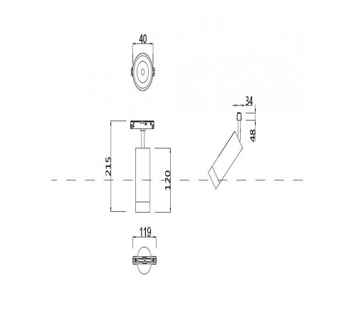 Трековый светильник Maytoni Focus LED  TR019-2-7W4K-W
