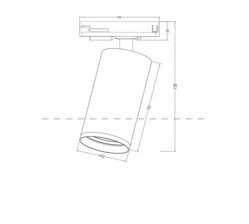Трековый светильник Maytoni Focus S TR020-1-GU10-B Трековый светильник Maytoni Focus S TR020-1-GU10-B