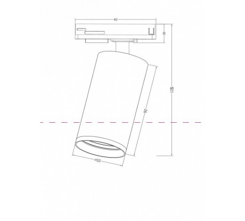 Трековый светильник Maytoni Focus S TR020-1-GU10-W