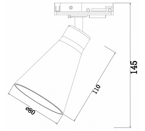 Трековый светильник Maytoni Virar TR022-1-GU10-B Трековый светильник Maytoni Virar TR022-1-GU10-B