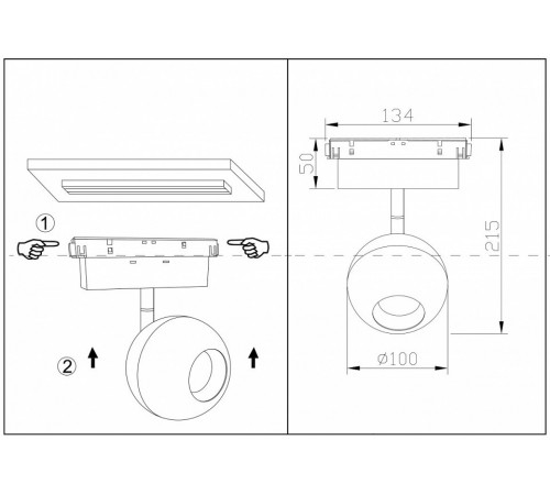 Трековый светильник Maytoni Technical Ball TR028-2-15W3K-W Трековый светильник Maytoni Technical Ball TR028-2-15W3K-W