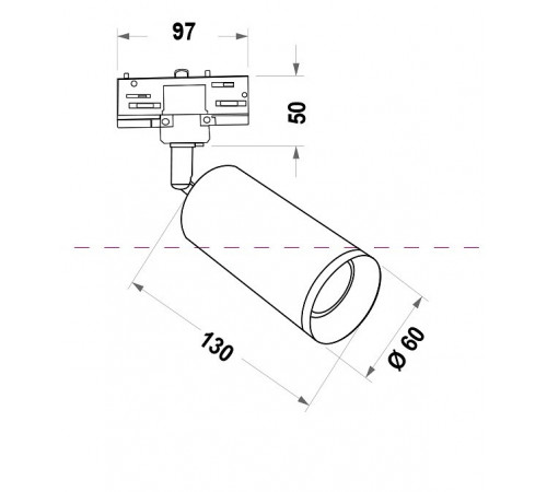 Трековый светильник Maytoni Technical Focus TR028-3-GU10-B