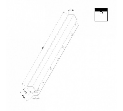 Трековый светодиодный светильник Maytoni Technical Basis TR030-2-12W3K-B