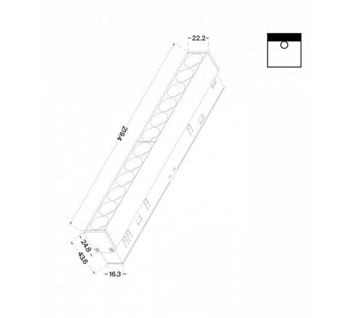 Трековый светодиодный светильник Maytoni Technical Points TR031-2-12W3K-B