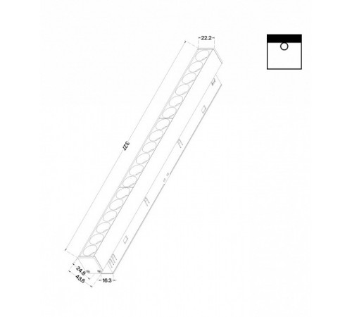 Трековый светодиодный светильник Maytoni Technical Points TR031-2-18W3K-B